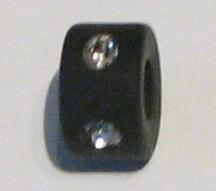 Polaris Ring (spacer) black 8 mm – with Swarovski crystal