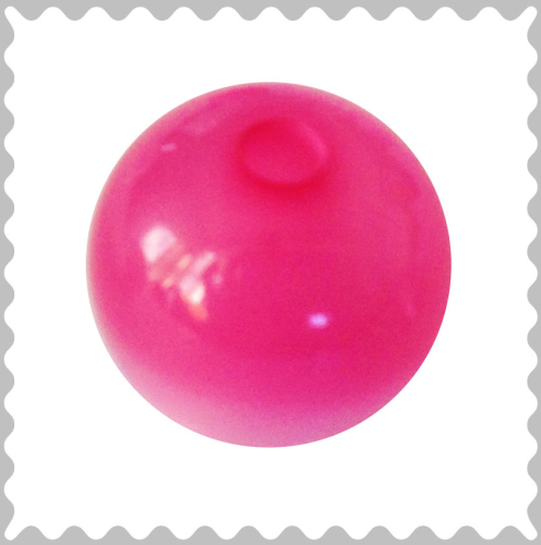 Polarisperle pink glänzend 10 mm - Großloch