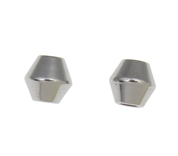 Double cone – Bicone – 6x6 mm – Stainless steel – Hole size 2,5 mm – 1 pcs