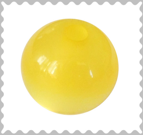 Polarisperle gelb glänzend 10 mm - Großloch