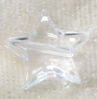 Star made of plastic clear