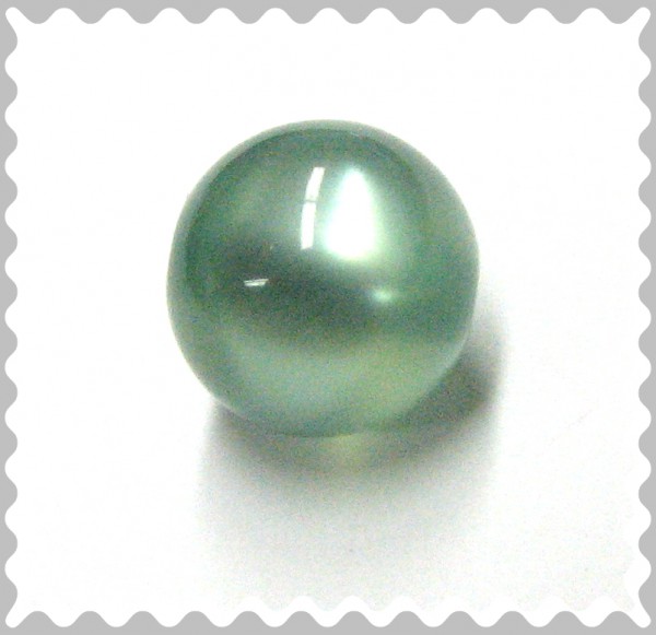 Polarisperle 10mm patina grün glänzend - Kleinloch