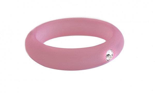 Polaris Fingerring mit Kristall - pink