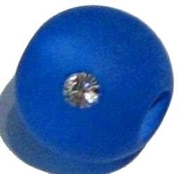 Polarisperle blau 10 mm - mit Swarovski-Kristall