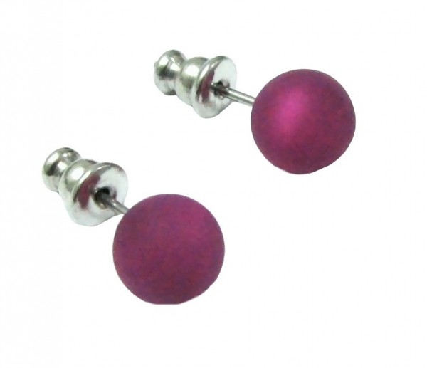 Polaris Earrings 6 mm --Stainless steel- 1 pairs – blackberry