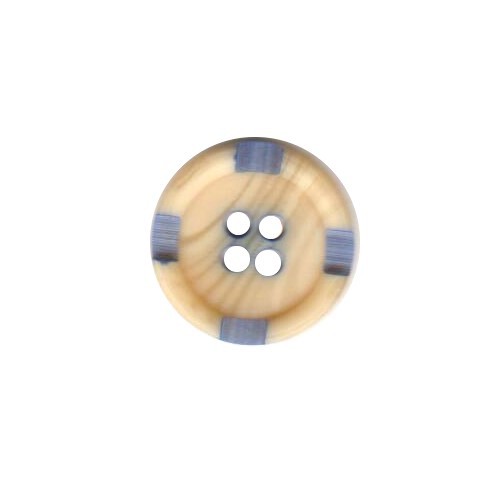 Button 15 mm – wooden structure – blue