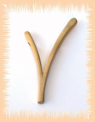 Creative pendant – Y – gilded