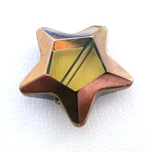 Metal effect glass element star – bronze Zitrin