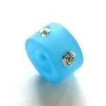 Polaris ring (spacer) light turquoise 8 mm – with Swarovski crystal