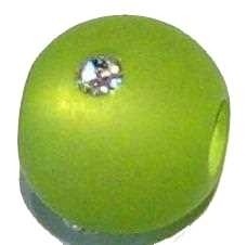 Polarisbead apple green 10 mm – with Swarovski crystal