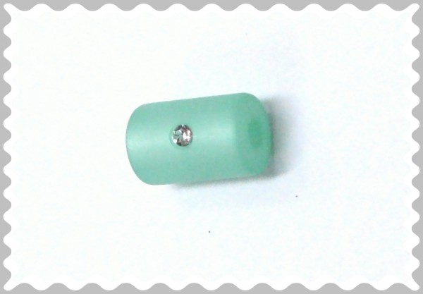 Polaris tube 8x12 mm mint – with Swarovski crystal