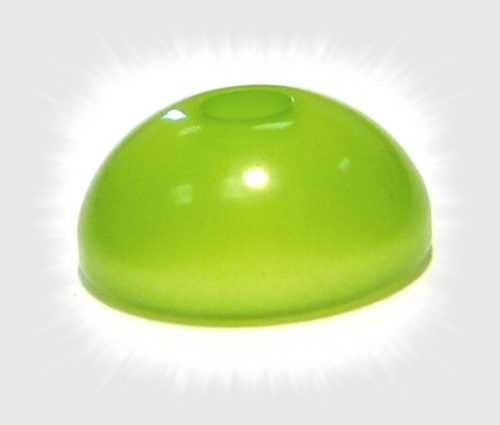 Polaris half bead 10x5 mm – glossy apple green