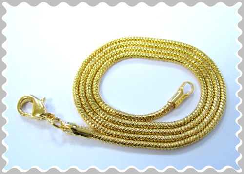 Schlangenkette 50cm - Wechselschmuck-Collier - Farbe: gold