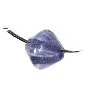 Ilumibead “Crystal Stripes” 12 mm double cone – light purple