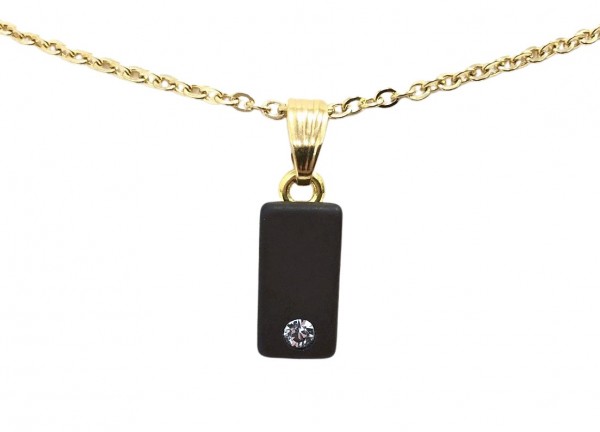 Polaris Chain Pendant with Swarovski Crystal – gold-brown