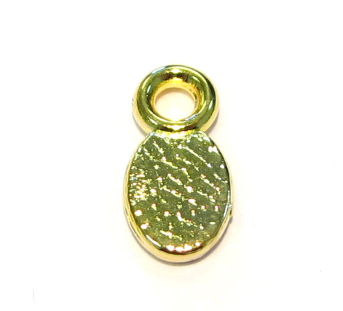 pendant holder/pendant plate – gold colored – 6x8mm