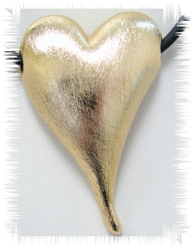 Kreativ-Anhänger -Herz- vergoldet, 6cm groß