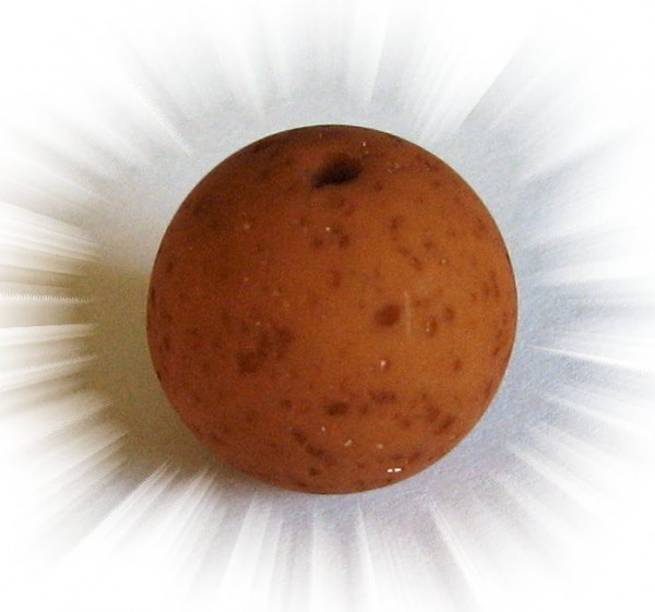 Polaris Gala sweet bead 16 mm rust brown – small hole