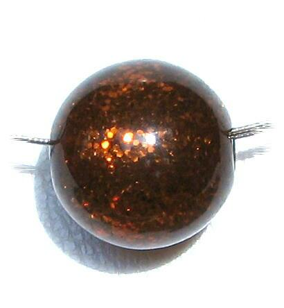 Fine glitter bead 12 mm – brown