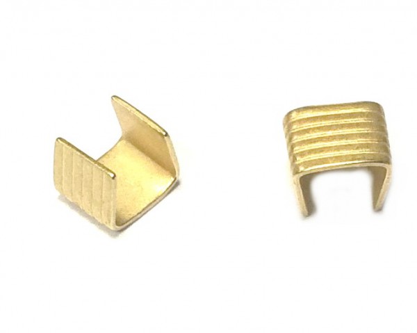Crimph sleeves – crimp connectors – 2 pieces – color: Gold matte