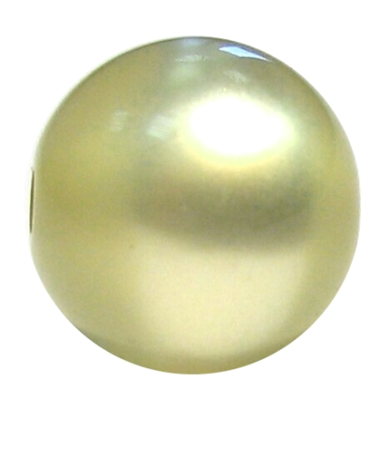 Polaris bead 8 mm light khaki glossy – small hole