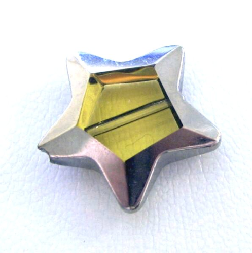 Metalleffekt Glaselement Stern - rhodium zitrin