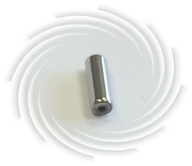 Hematite tube 13x4 mm – platinum glossy coloured finish – 1 pcs.