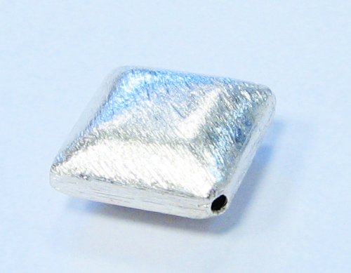 Square/cushion 12x12x6 mm – Diagonally drilled – 925 silver