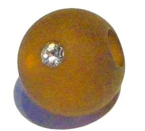 Polarisbead light-brown 10 mm – with Swarovski crystal