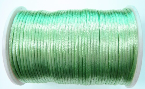 Seidenband 2mm - mint - 91 Meter Kunstseide
