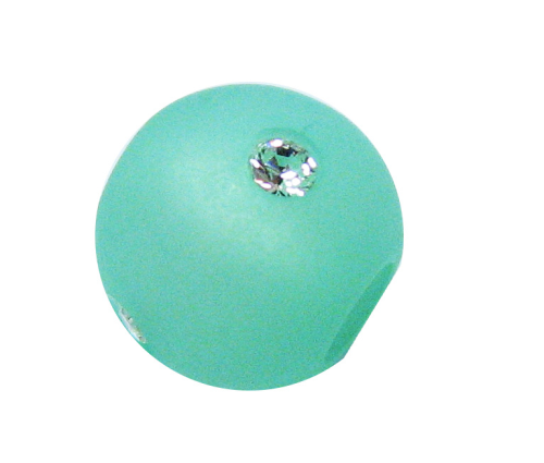 Polarisbead mint 10 mm – with Swarovski crystal