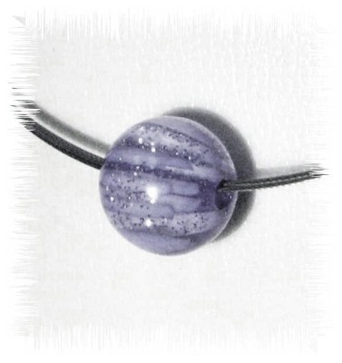 Ilumibead “Crystal Stripes” 12 mm round bead – light purple