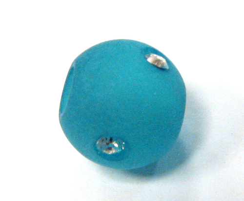 Polarisperle indico 10 mm - mit Swarovski-Kristall