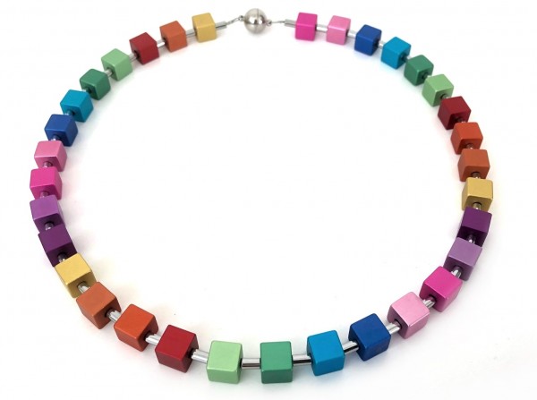 Aluminium Rainbow Chain – Hematite platinum gloss + stainless steel