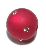 Polarisbead brombeer 16 mm – with Swarovski crystal