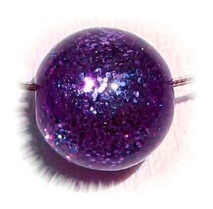 Fine glitter bead 12 mm – purple