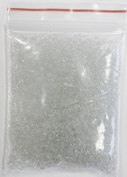 Glass beads approx. 2 mm – transparent – 20 grams