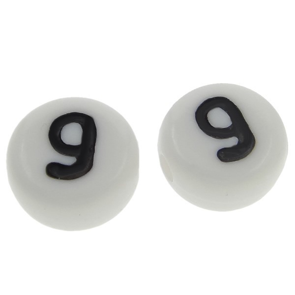 Number bead 9-7x4 mm – 1 pcs.