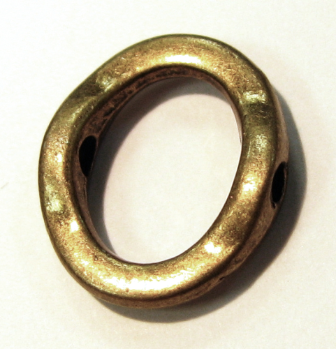 Ovales Element 15x13mm - bronze farbig - Metall