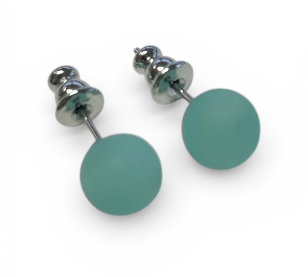 Polaris Ohrstecker 8mm --Edelstahl-- 1 Paar - lagune