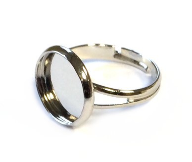 Ringhalter - Rahmen - Ring Fassung für Cabochons u.ä.- Innenmaß 12mm