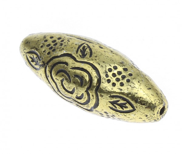 Olive 26x10mm - antique gold Optik