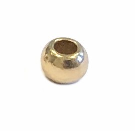 Perle 6mm - Großloch - Farbe: gold - 1 Stück