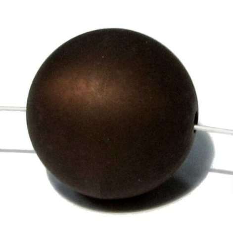Polarisbead 14 mm dark brown – small hole