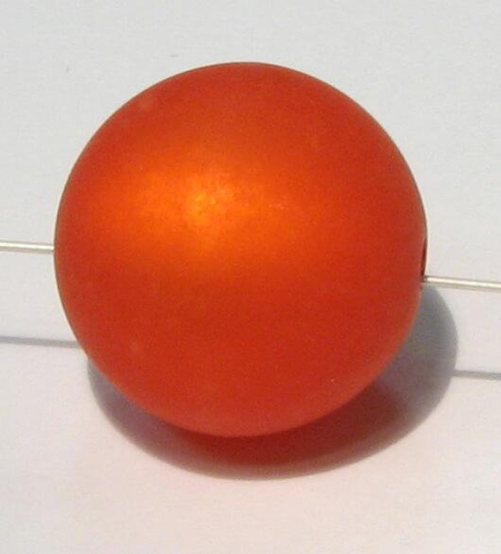 Polarisperle 14mm orange - Kleinloch