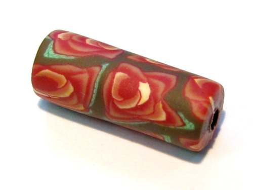 Fimo tube 16x8 mm red-brown