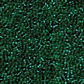 Miyuki 8/0 – Glass beads 3 mm – silver lined emerald green- 30 grams