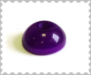Polaris Halbperle 10x5mm - purple glänzend
