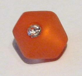 Polaris double cone orange 8 mm – with Swarovski crystal