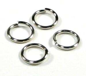 Binderinge/Ösen 8x1mm - 5 Gramm - ca. 40 Stück platin farbig